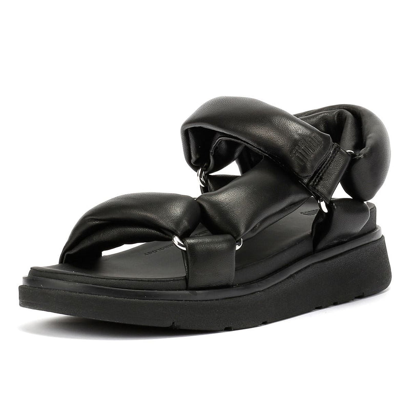 FitFlop Gen-FF Soft Sandales Noires Pour Femmes En Cuir
