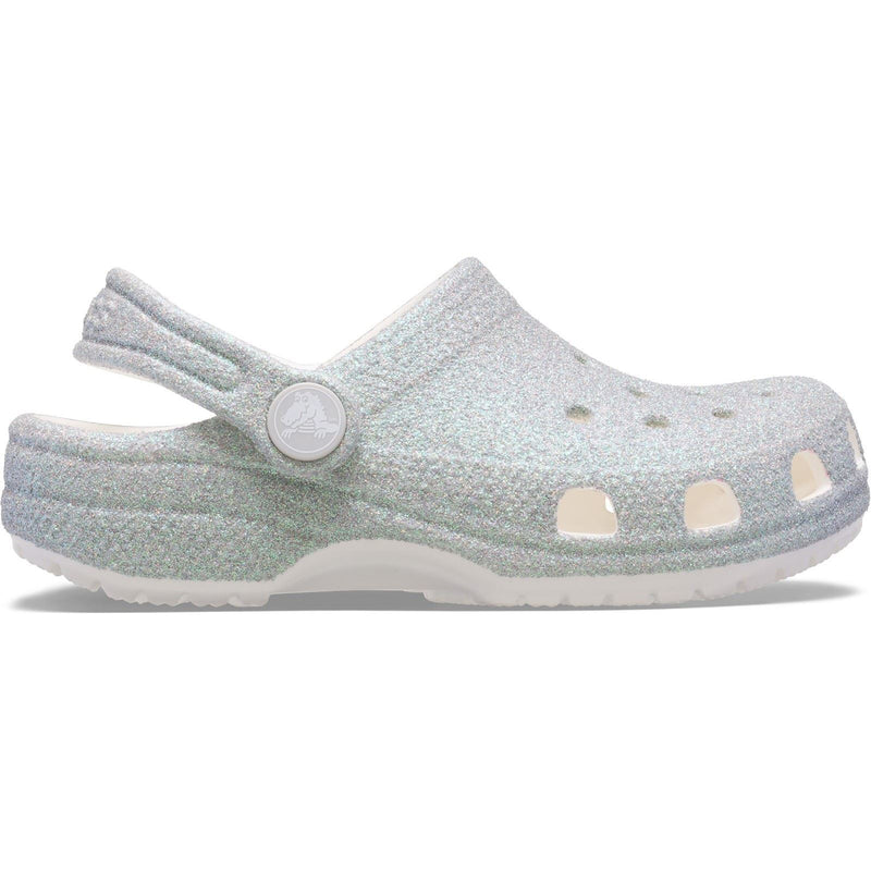 Crocs Classic Glitter Clog Mocassins Blancs En Thermoplastique