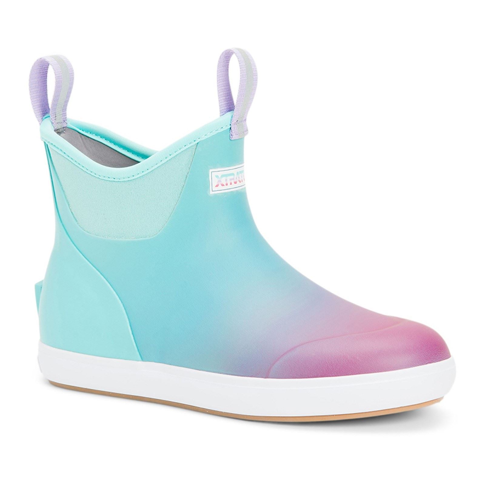 Xtratuf Bottes Wellington Aurora Bleues En Caoutchouc Deck À Cheville