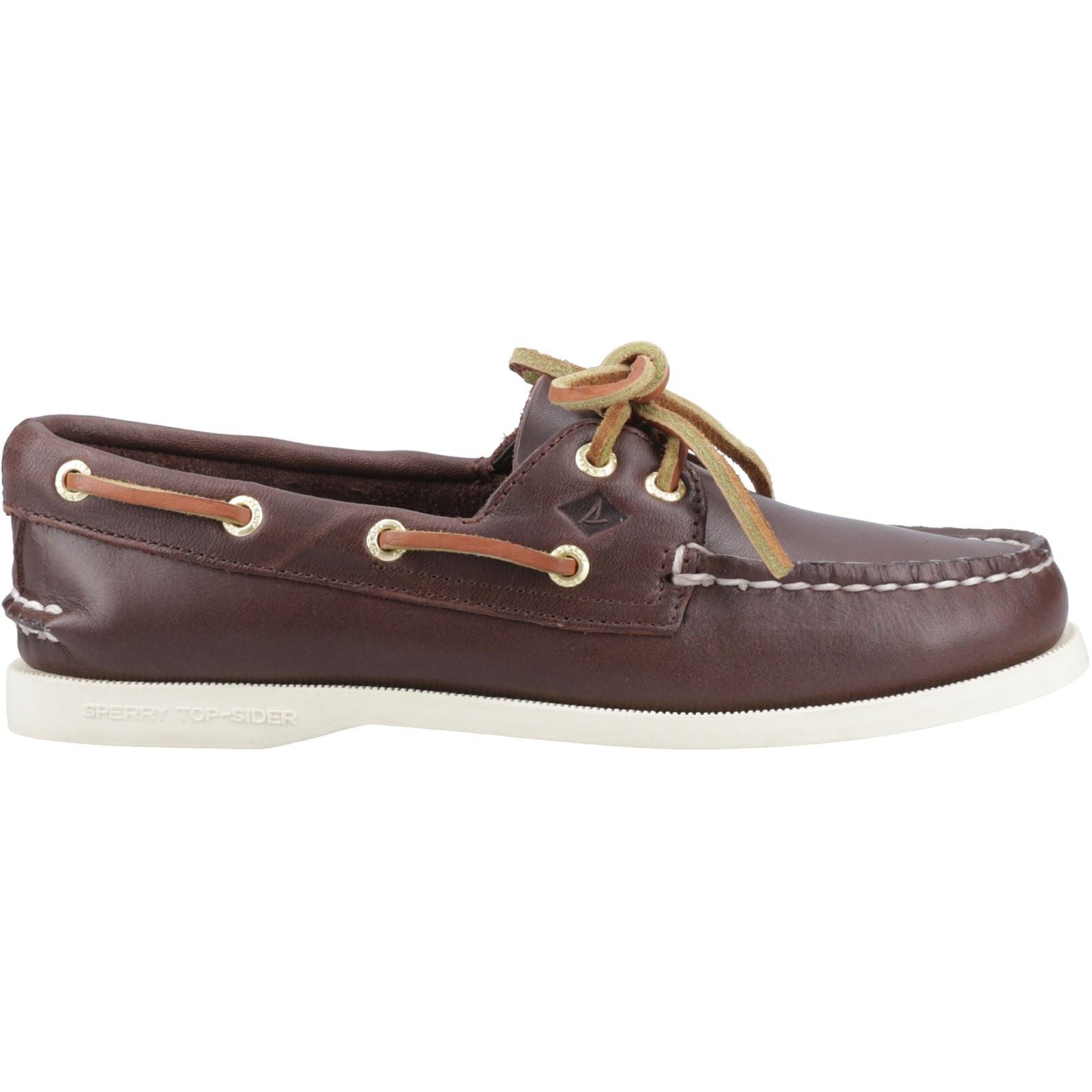 Sperry Authentic 2 Eye Chaussures De Bateau En Cuir Pour Femmes Marron