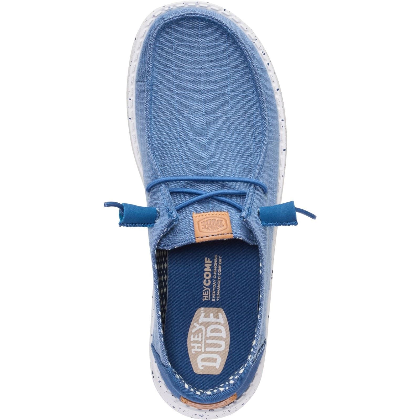 HEYDUDE Wendy Chambray Mocassins Bleus Ensign Pour Femmes En Textile
