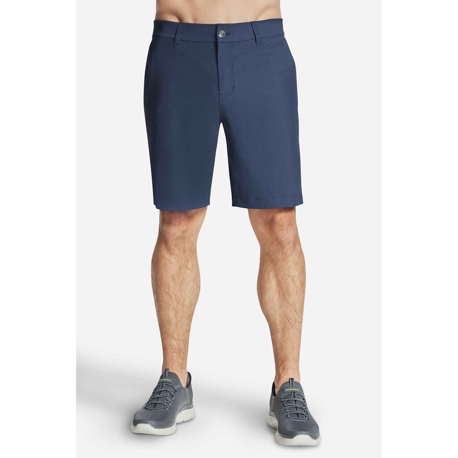 Skechers Premium Everywhere 9 Inch Shorts En Polyester Pour Hommes Gris Au Genou