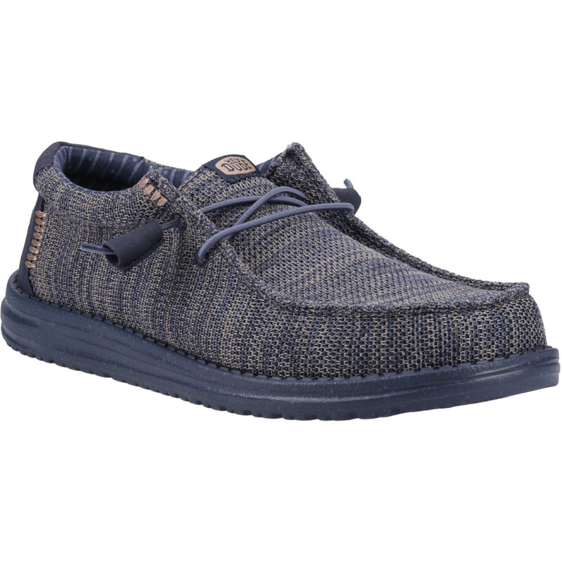 HEYDUDE Wally Stretch Mesh Blazer En Polyester Pour Homme Couleur Bleu Marine Chaussures Style Mocassins