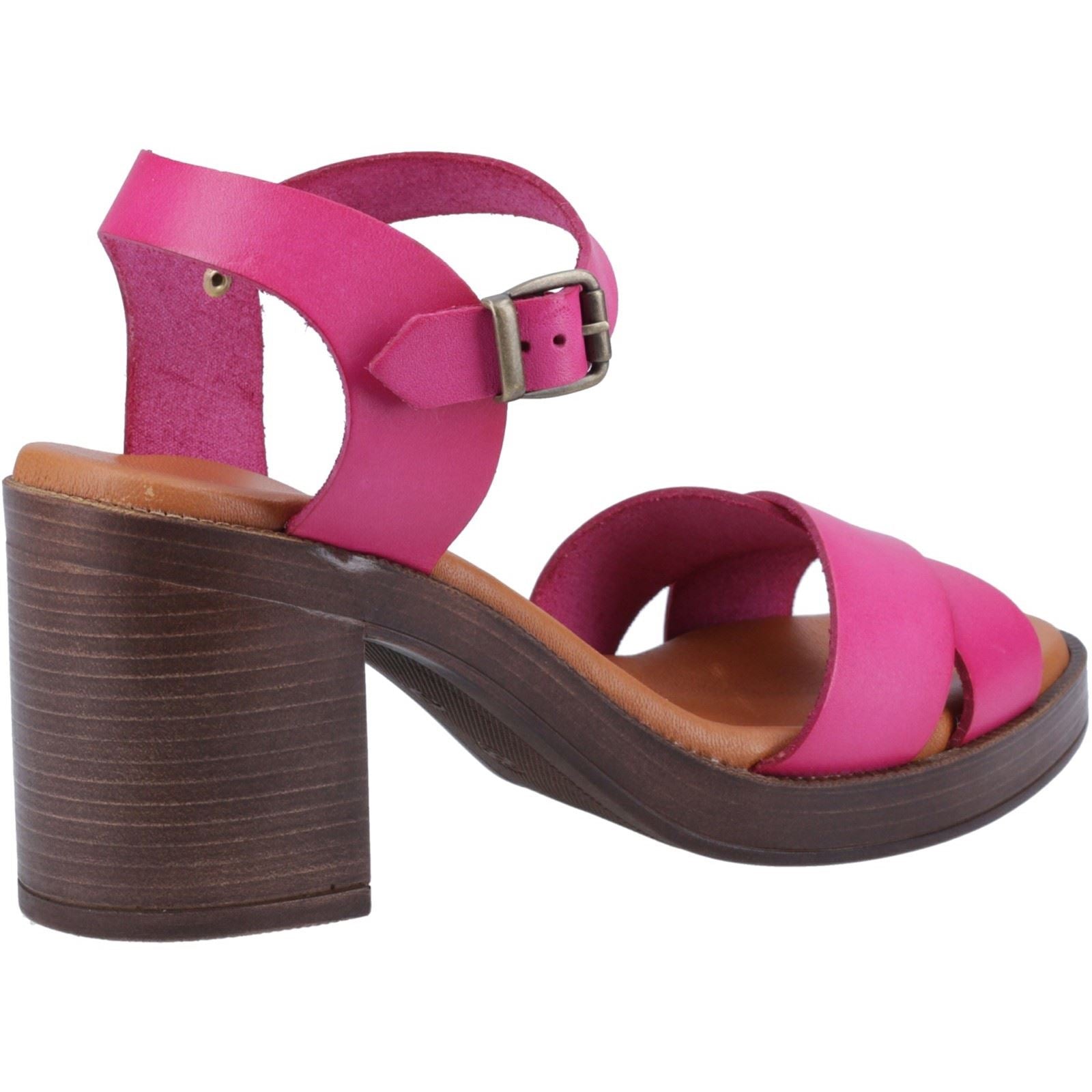 Hush Puppies Georgia Sandales Roses Pour Femmes En Cuir