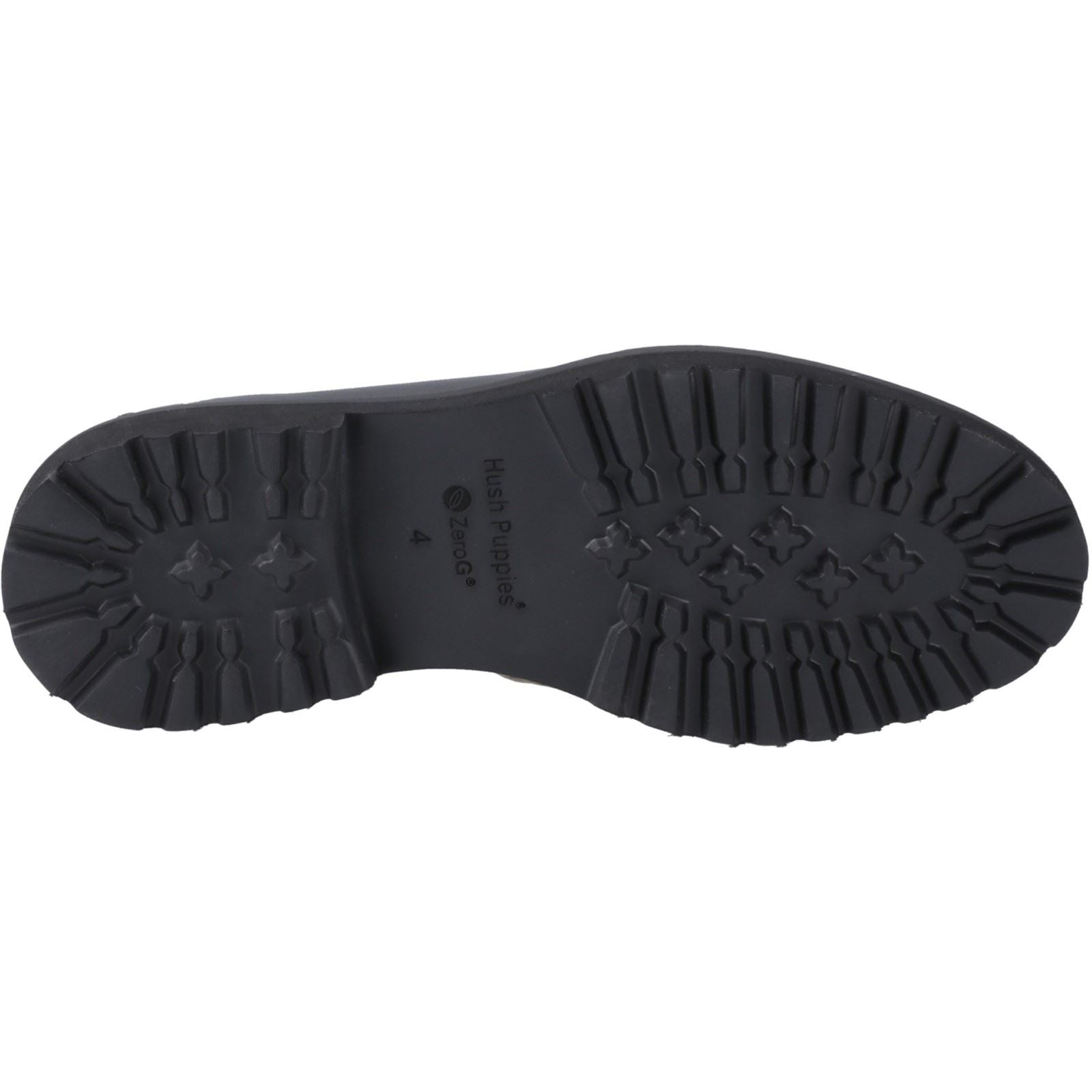 Hush Puppies Grazia Chaussures Plates Noires Pour Filles En Cuir
