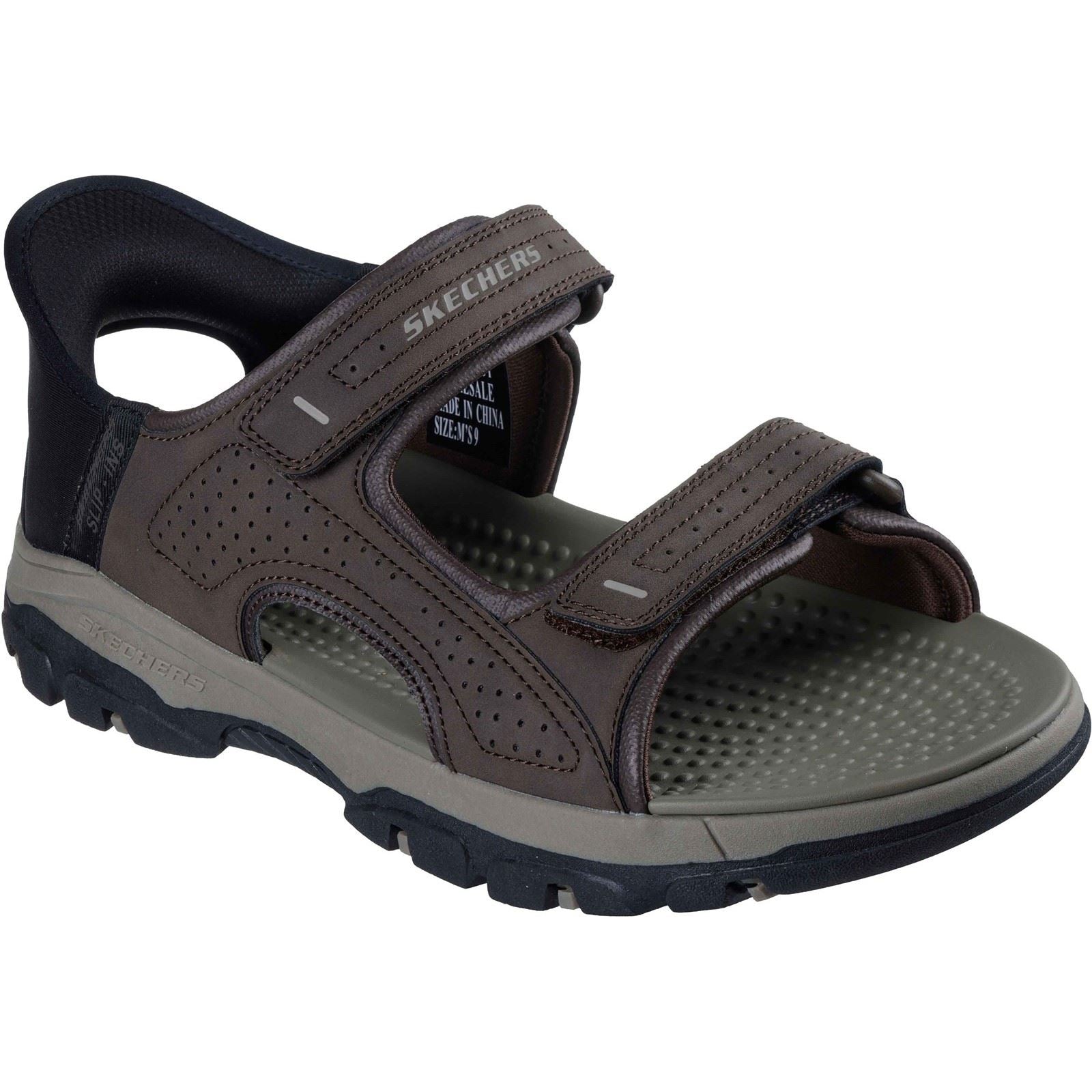 Skechers Tresmen - Reece Sandales En Chocolat Pour Hommes En Polyuréthane
