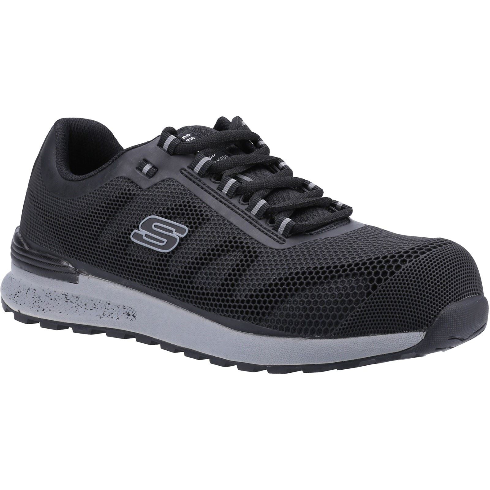 Skechers Workwear Bulklin Bragoo Baskets De Sécurité Noires Pour Hommes En Textile