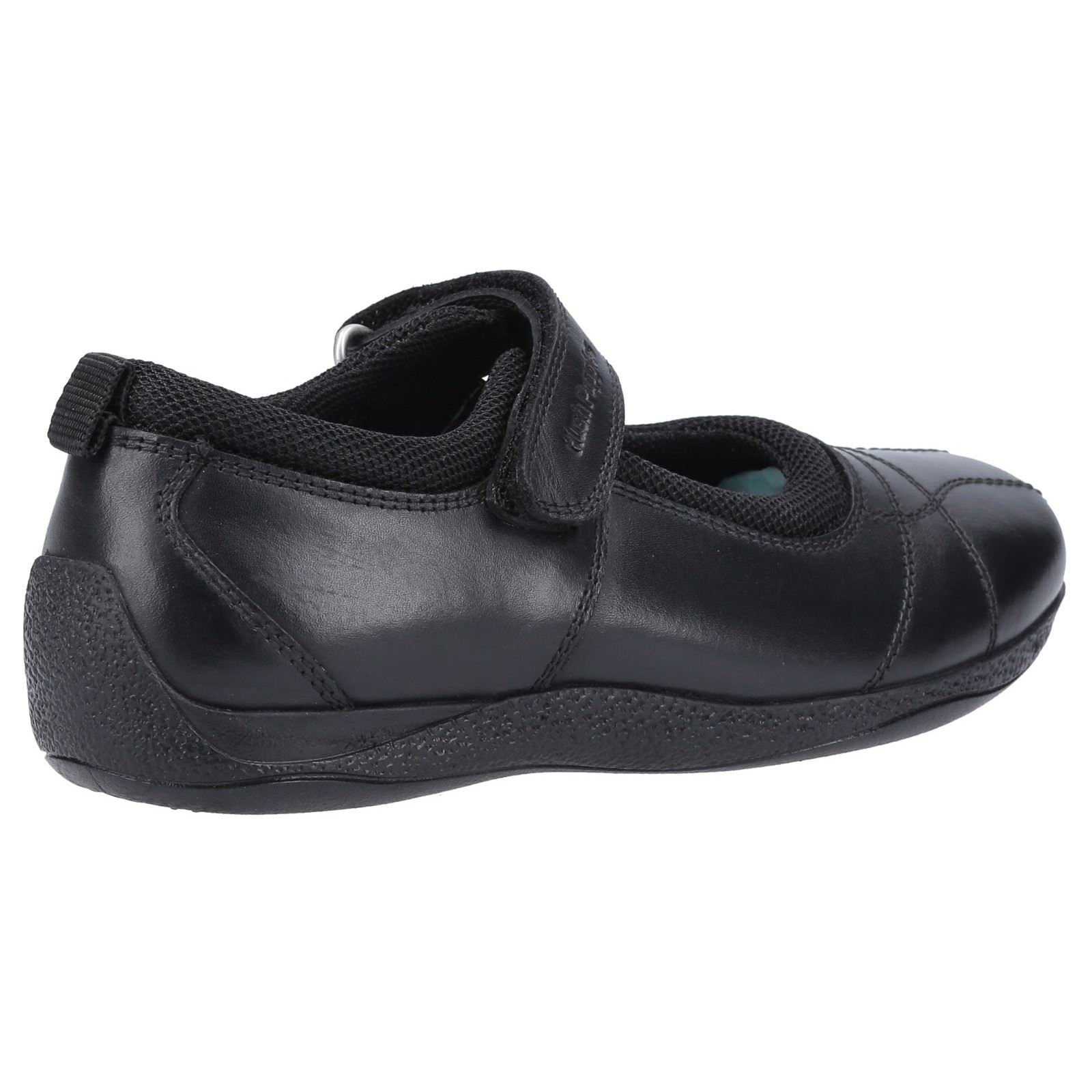Hush Puppies Clara Junior Chaussures Noires Pour Filles En Cuir