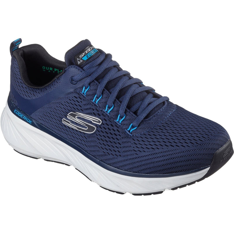 Skechers Relaxed Fit Edgeride Contention Chaussures De Sport Homme En Polyester Bleu Marine/Bleu