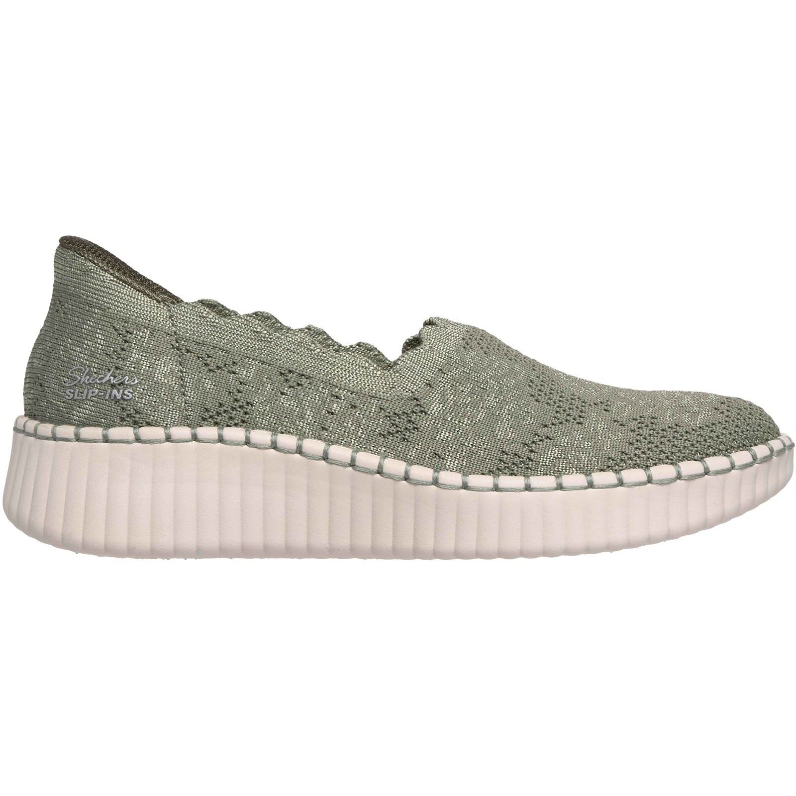 Skechers Wilshire Boulevard Baskets En Polyester Pour Femmes Olivées