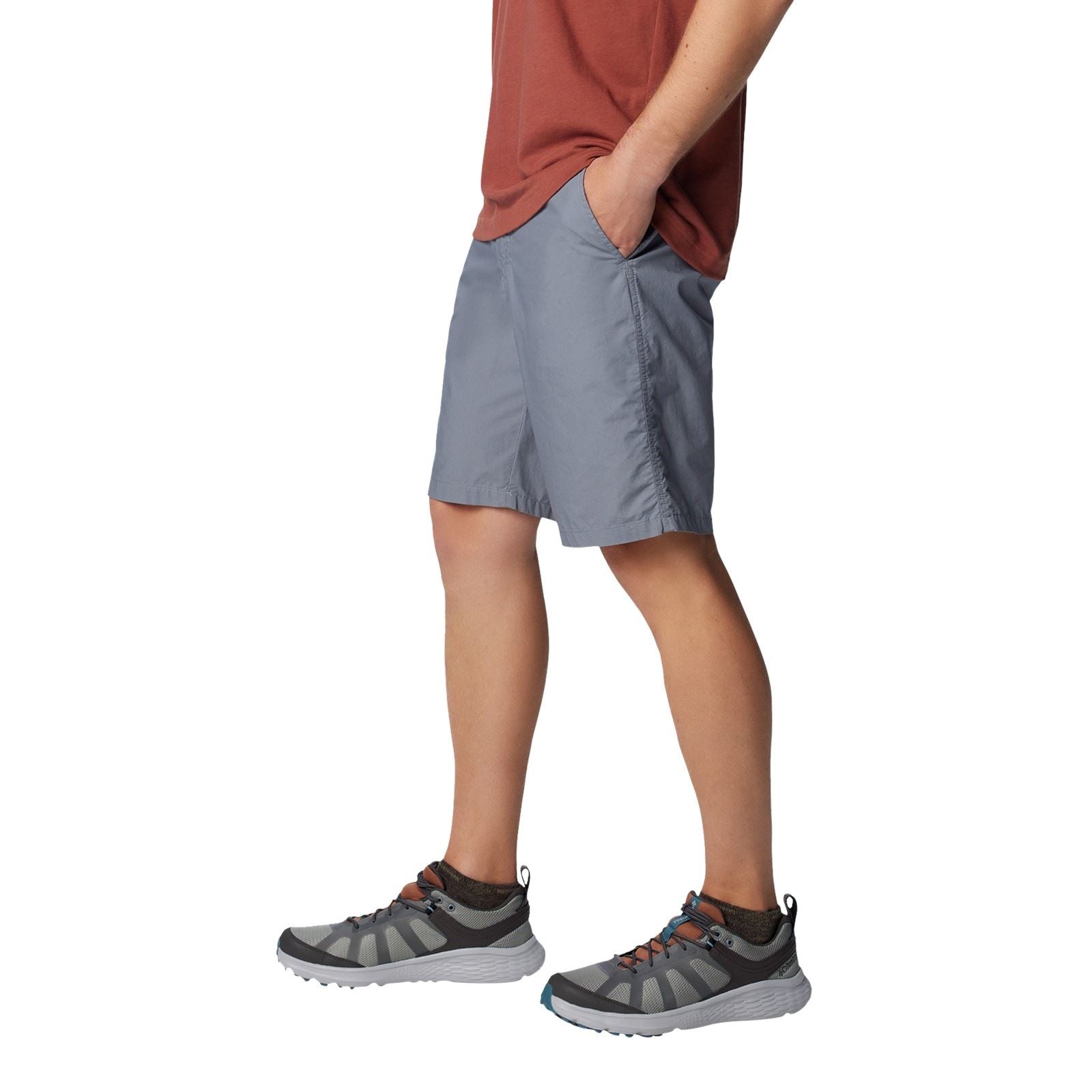 Columbia Washed Out Shorts En Coton Pour Hommes Gris Jusqu'aux Genoux