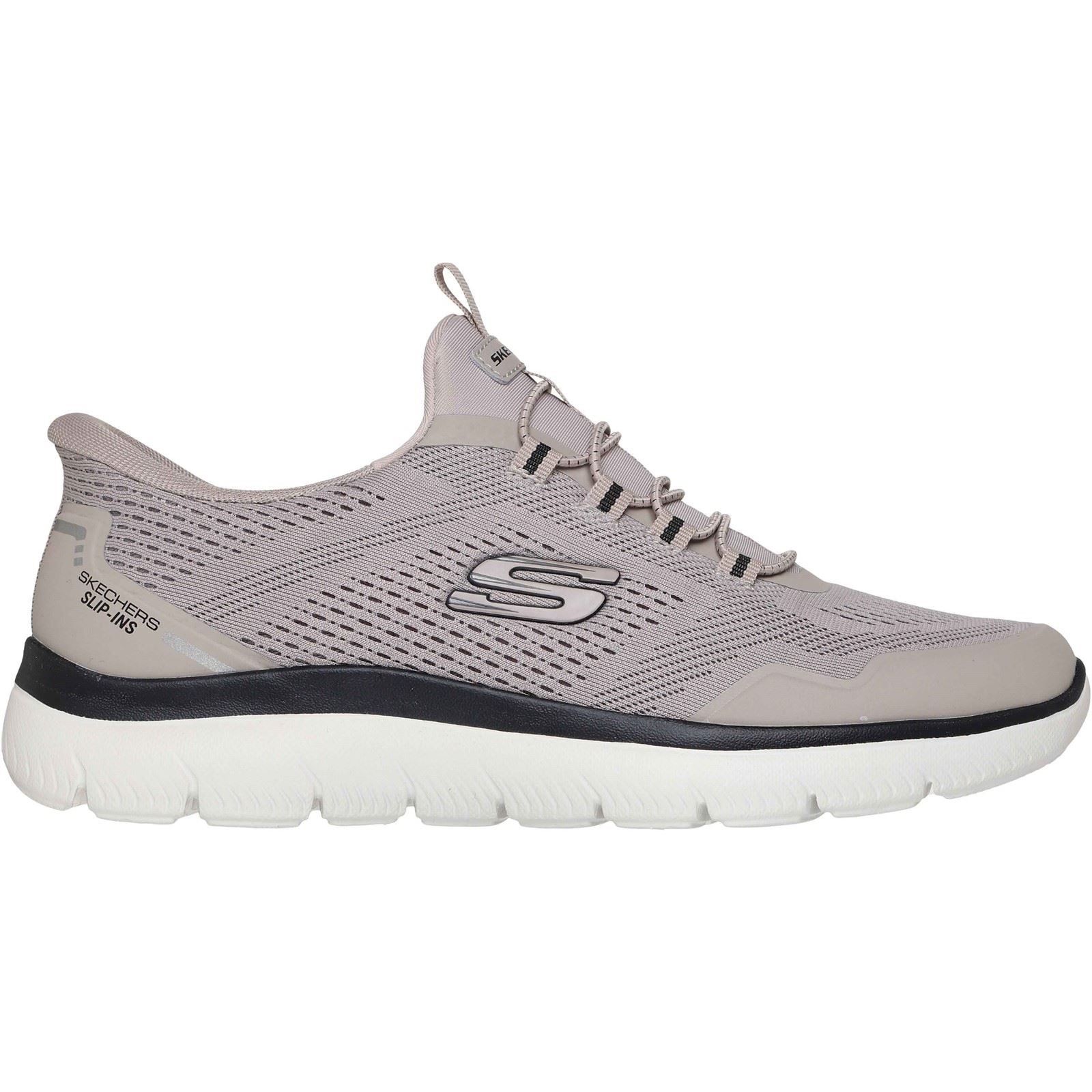 Skechers Summits Top Rate Baskets Pour Hommes Taupe/Noir En Textile