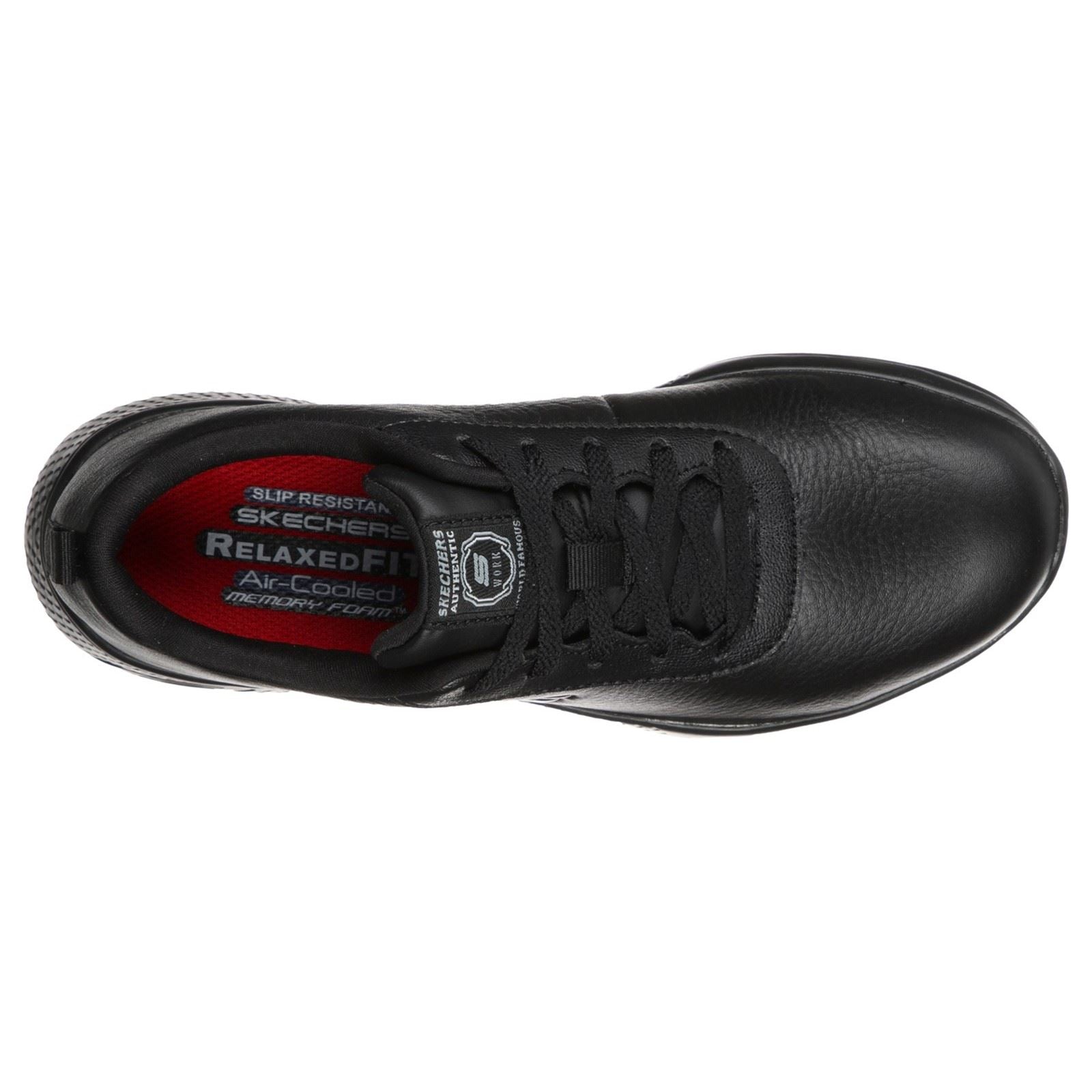 Skechers Workwear Marsing Gmina Baskets De Sécurité Noires En Cuir Pour Femmes