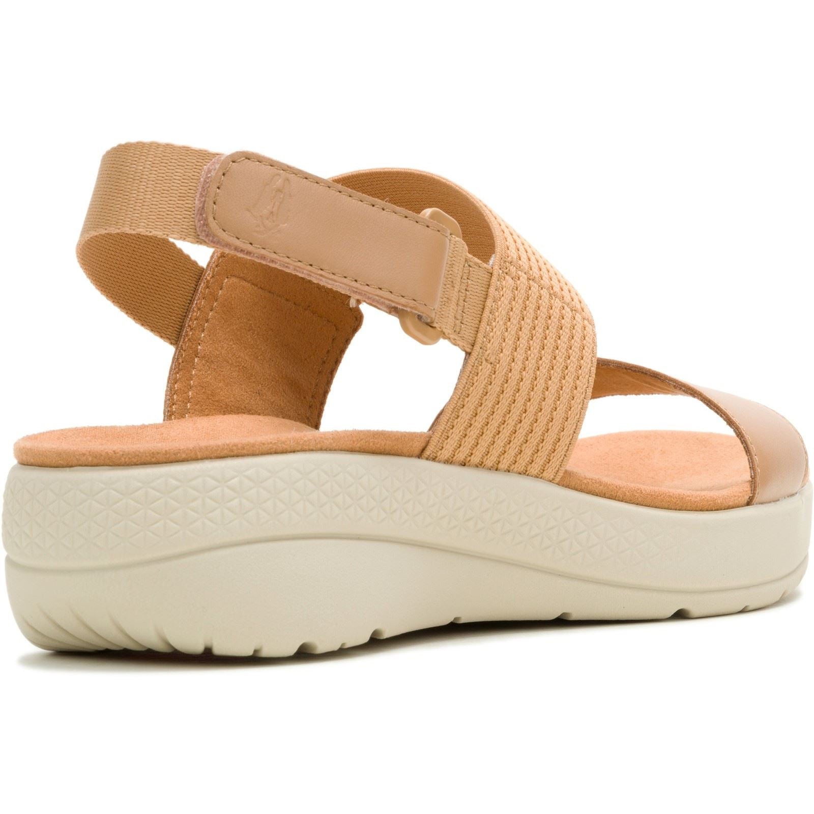 Hush Puppies Breathe Slingback Sandales En Cuir Pour Femmes Couleur Caramel