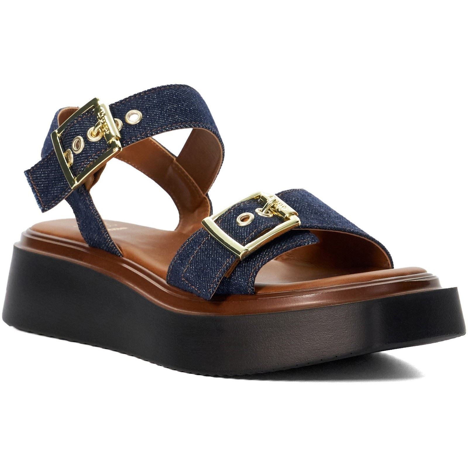Dune Loells Sandales En Jean Pour Femmes De Couleur Bleu Marine