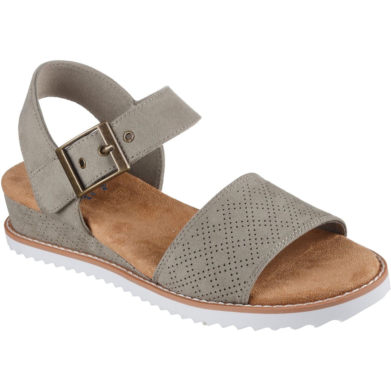 Skechers Desert Kiss Serendipitous Sandales Pour Femmes En Polyester De Couleur Olive