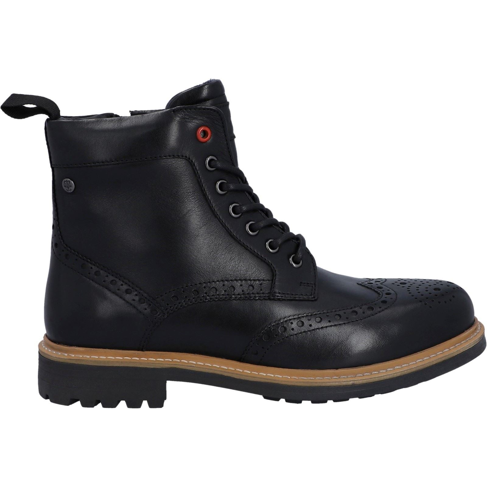 Hunter Cawdor Chaussures Richelieu Pour Hommes En Cuir Noir