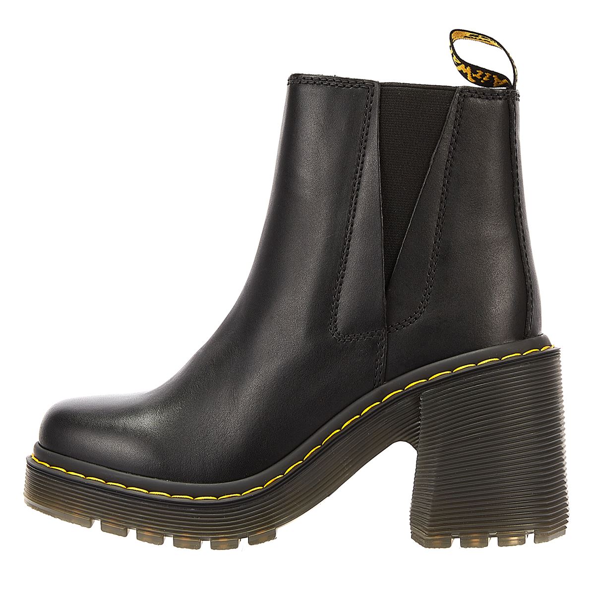 Dr. Martens Bottes Noires En Cuir Pour Femmes De Spence Sendal