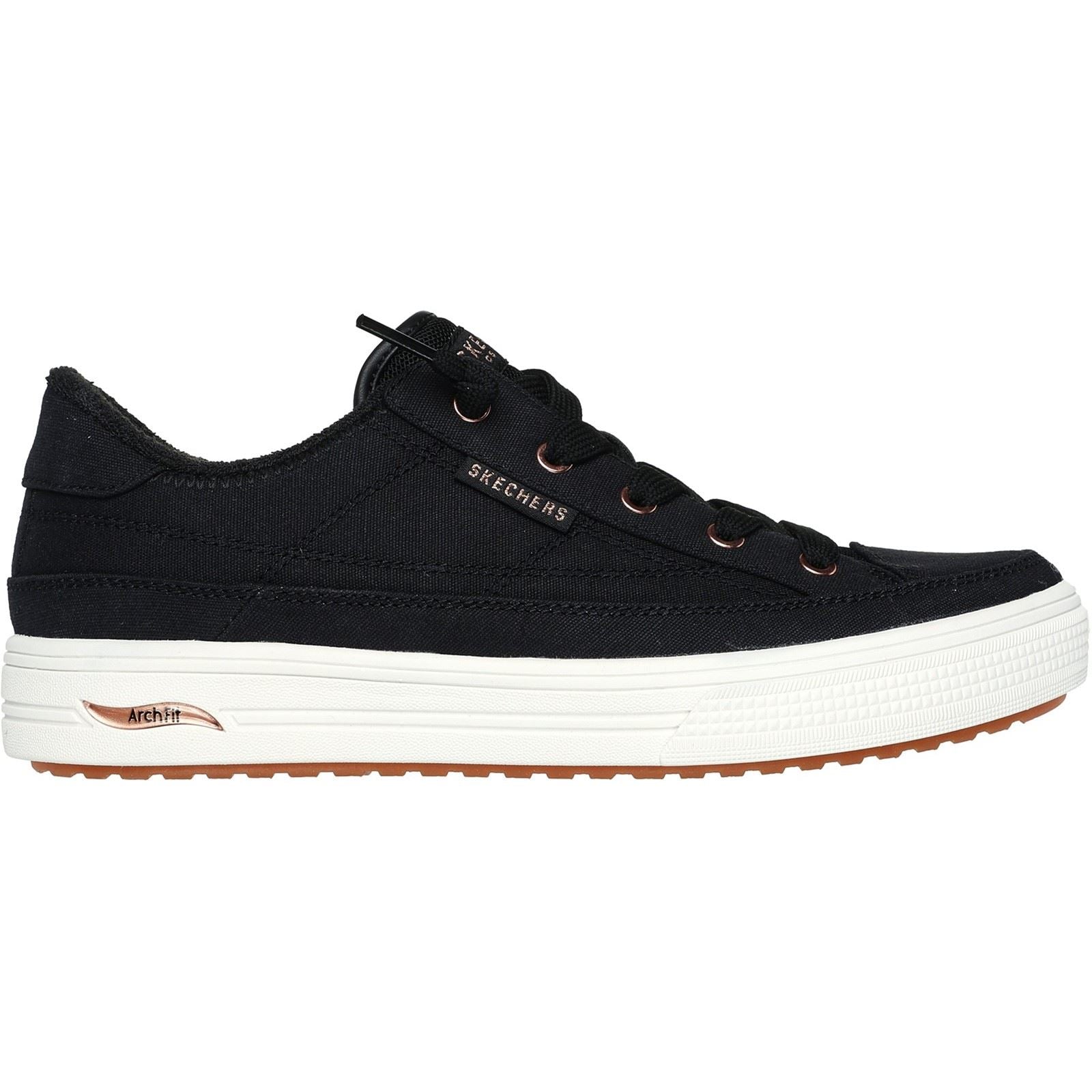 Skechers Arch Fit Arcade - Meet Ya There Baskets Noires En Textile Pour Femmes