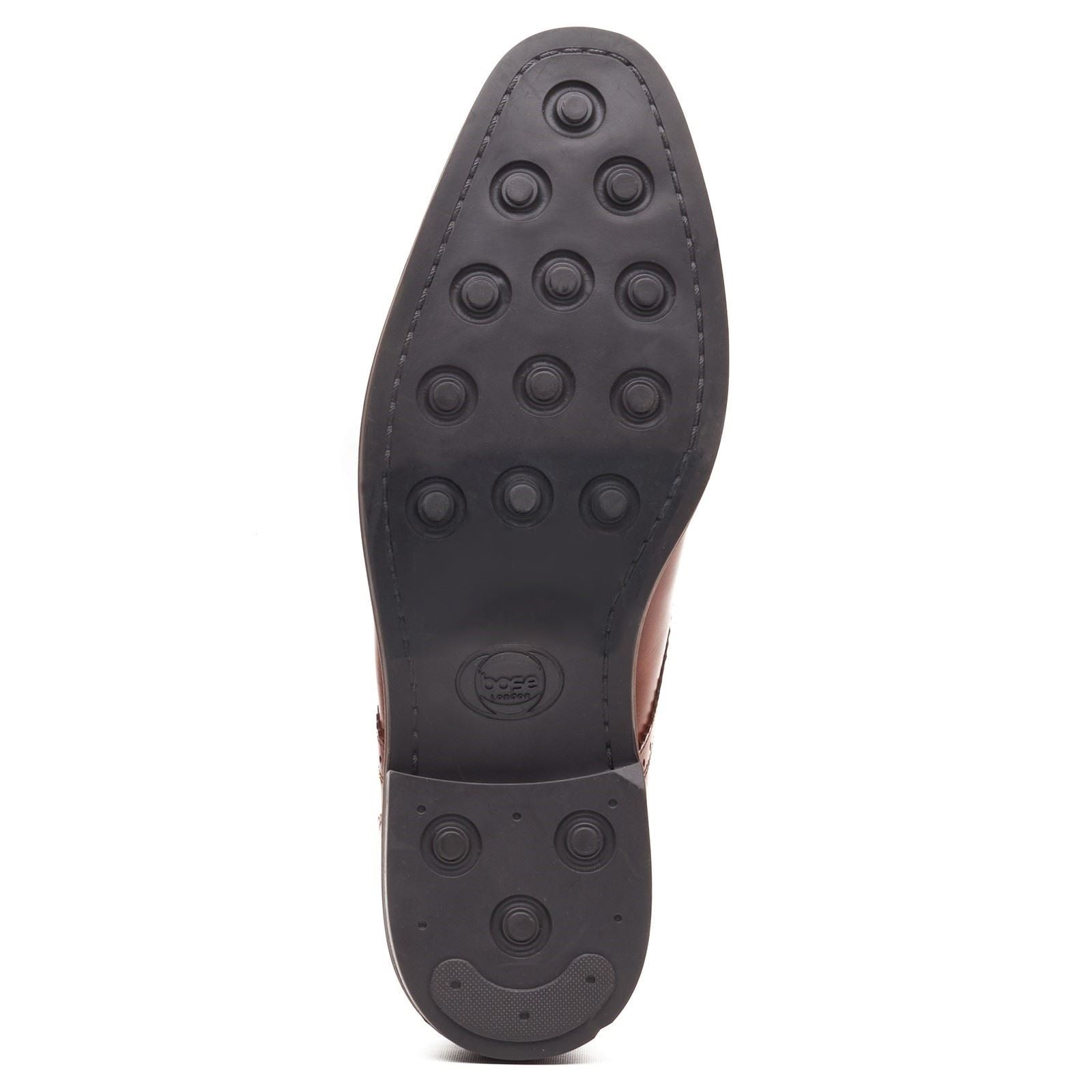 Base London Henley Monk Chaussures À Double Boucle Pour Hommes En Cuir Brun Brûlé