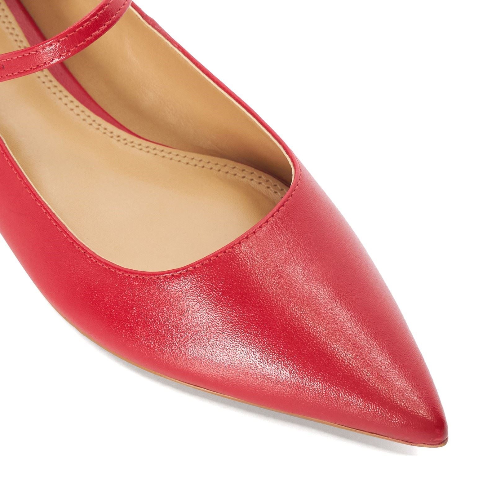 Dune Hastas Talons Rouges En Cuir Pour Femmes