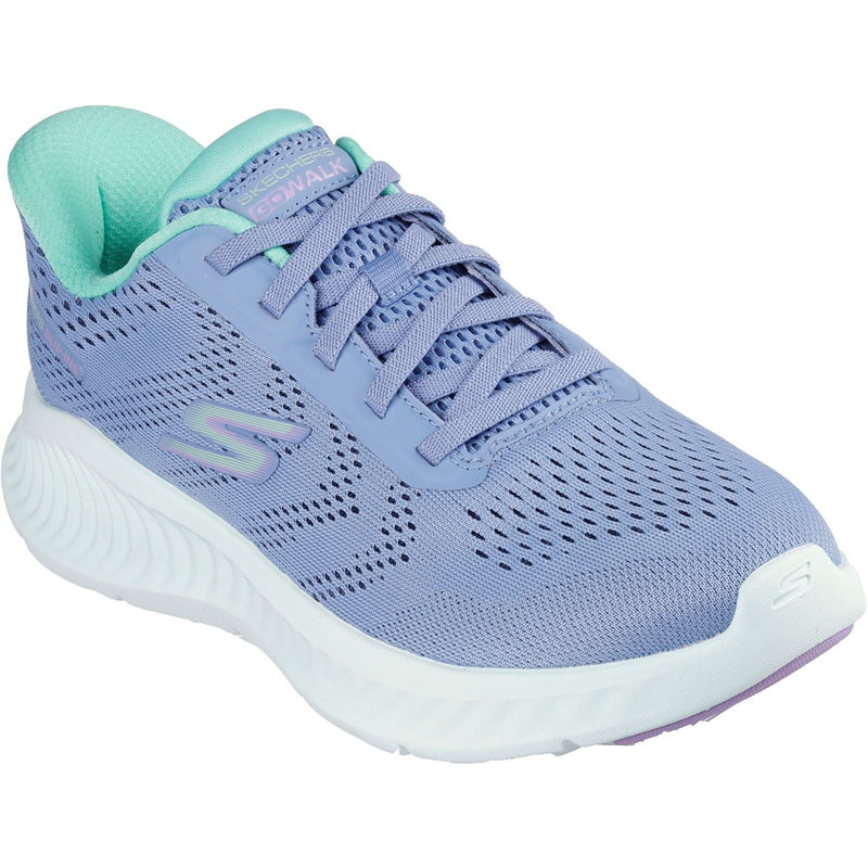 Skechers Go Walk Now Khloe Chaussures De Sport Textile Pour Femmes Bleu/Vert