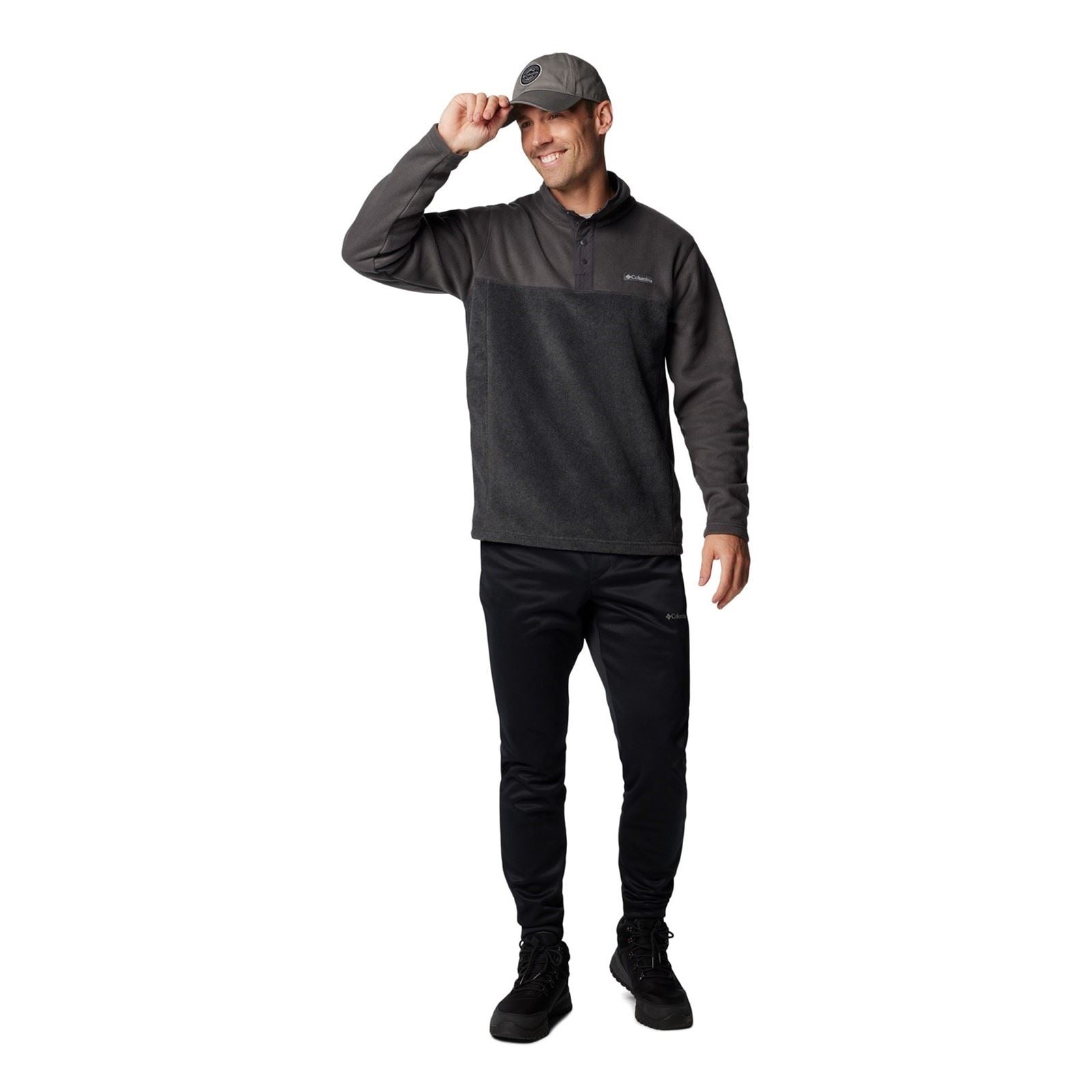 Columbia Steens Mountain Half Snap II Veste En Polaire Grise Pour Homme