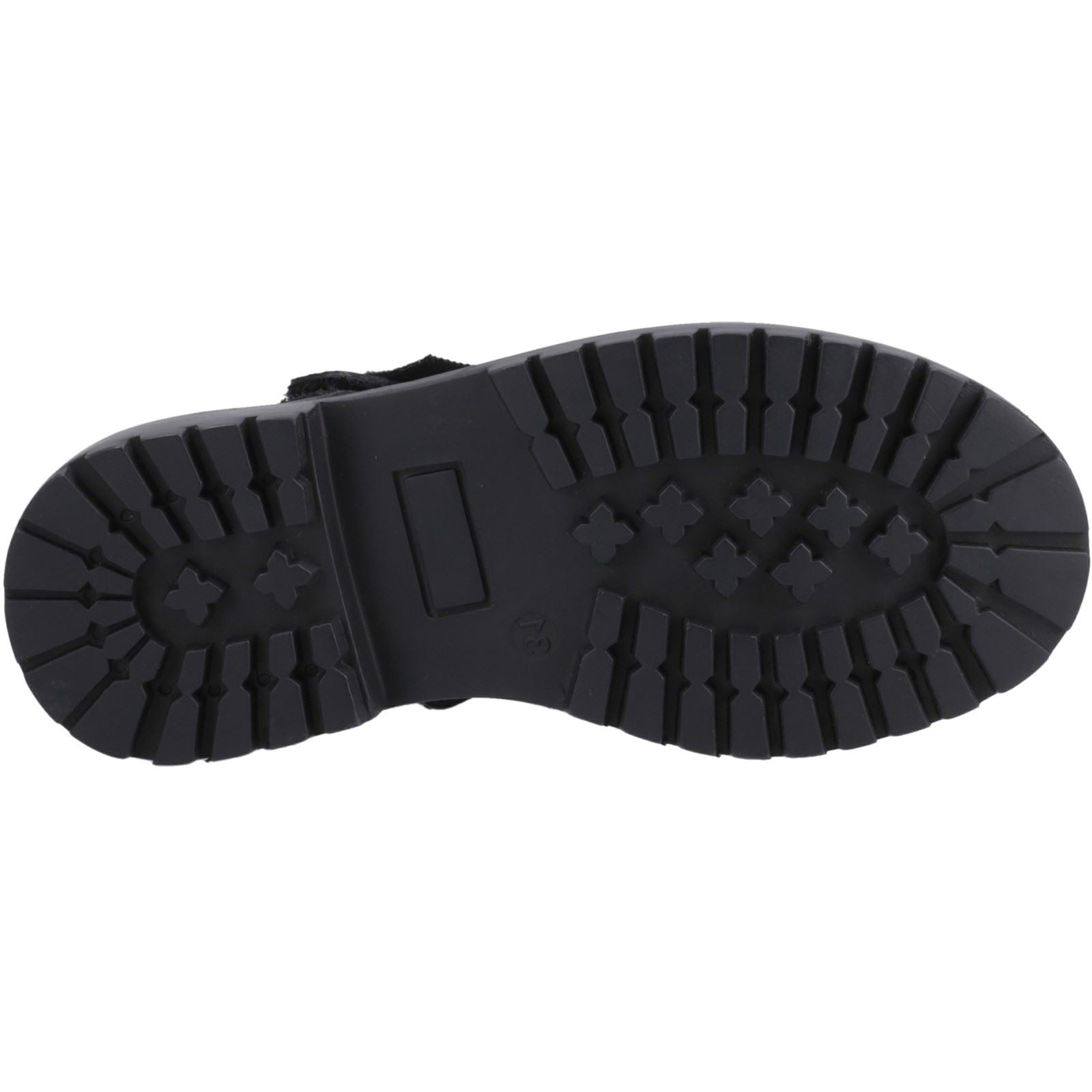 Hush Puppies Astrid Bow Chaussures Noires Pour Filles En Cuir