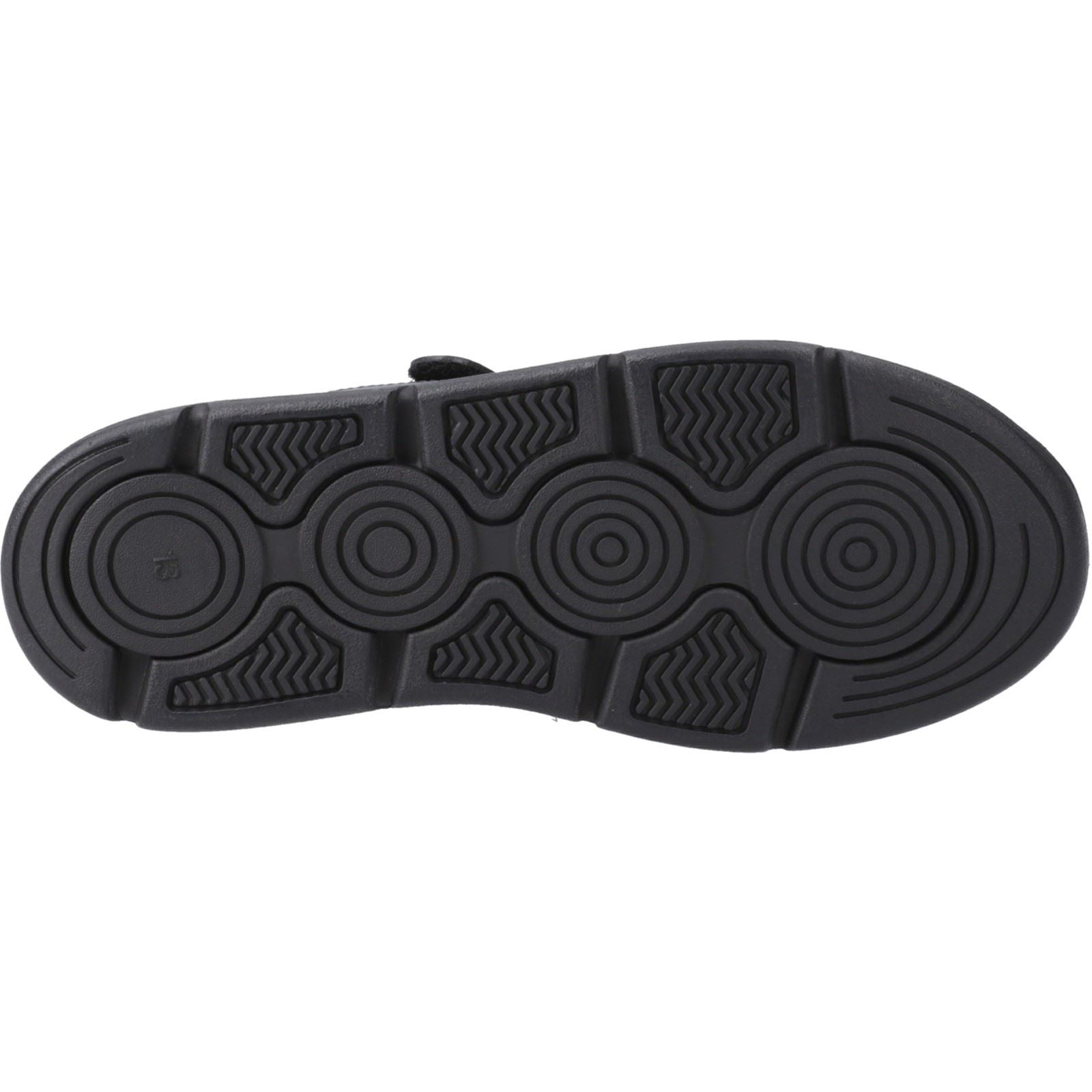 Hush Puppies Alfie Bungee Snr Chaussures Noires Pour Garçons En Cuir