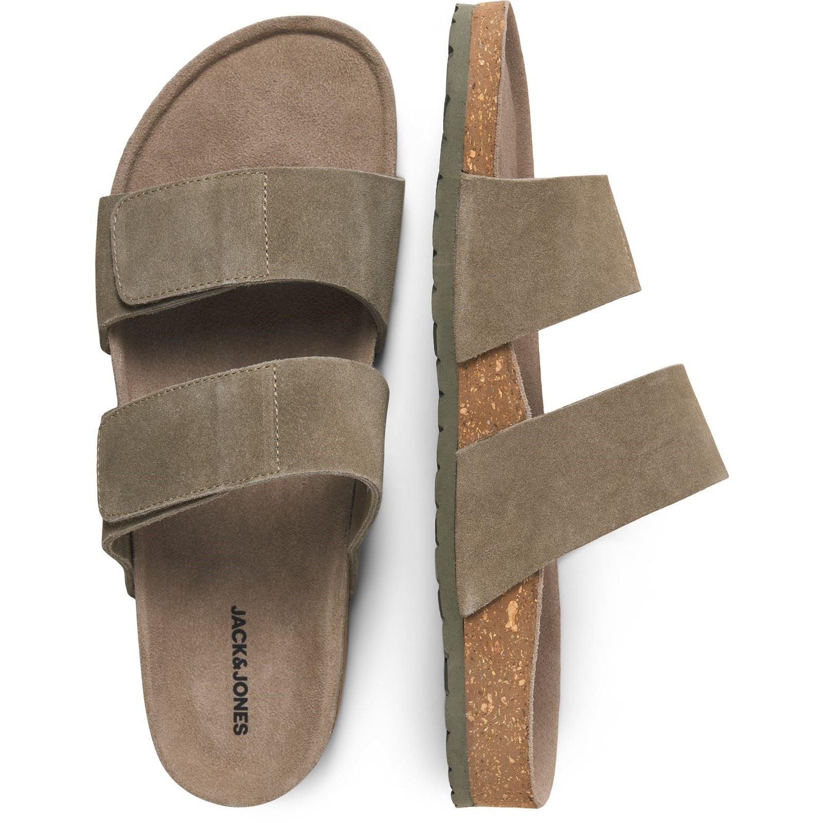 Jack & Jones Malta Sandales Martini Olive Pour Hommes Suede