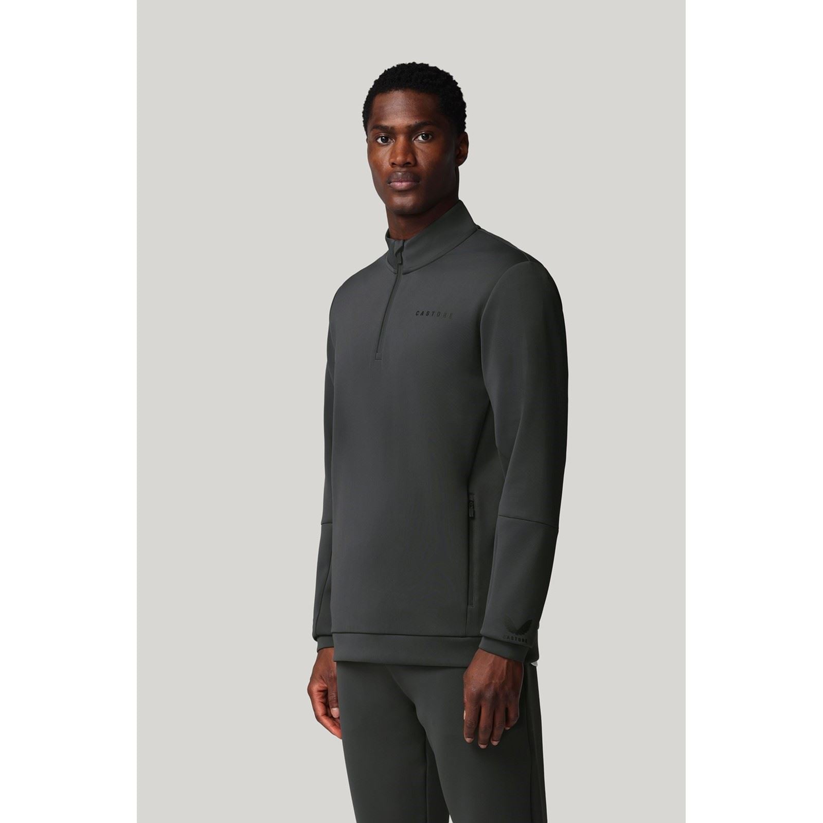 Castore Flex 1/4 Zip Sweatshirt Gris Pour Hommes
