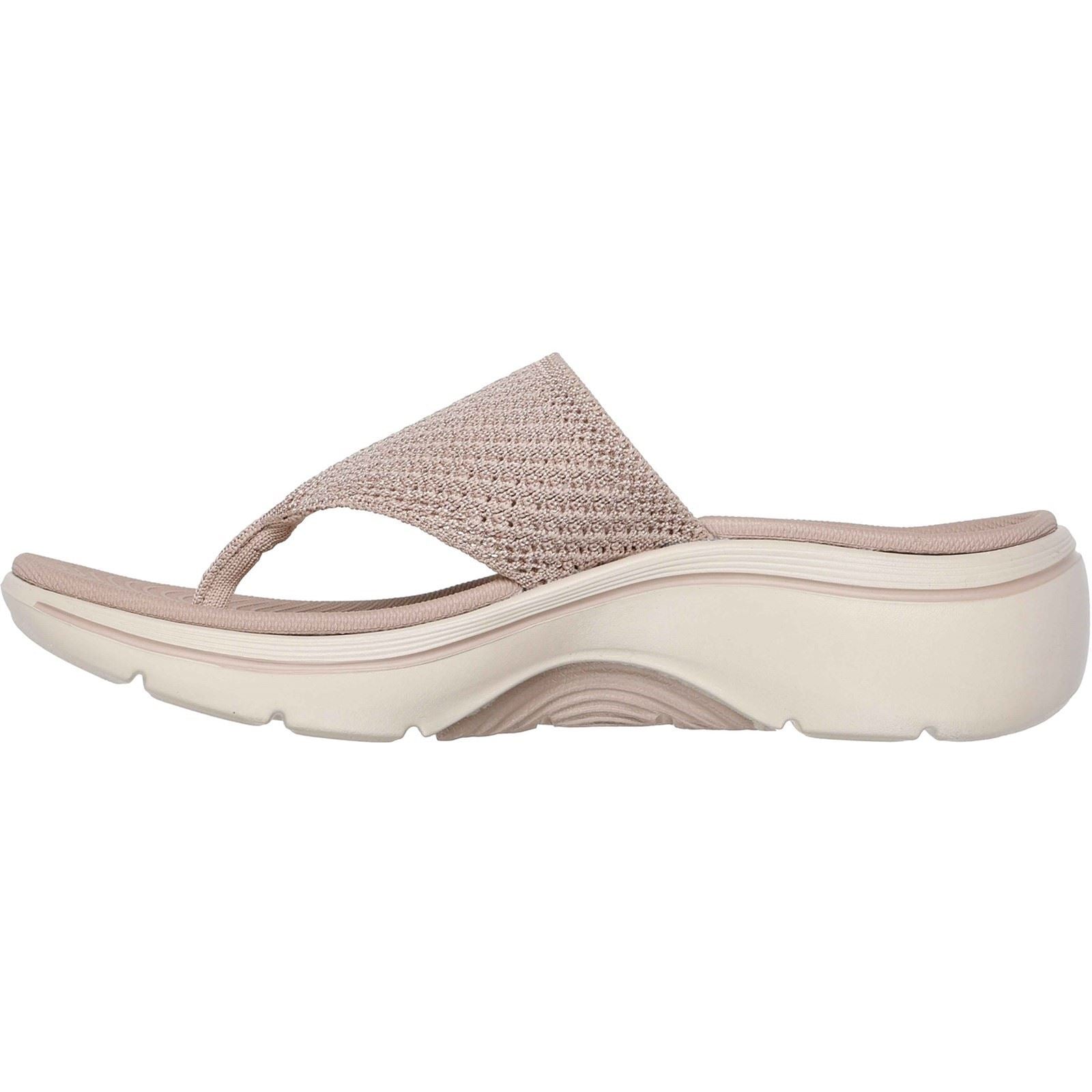 Skechers Go Walk Arch Fit 2.0 Sandales Taupe En Textile Pour Femmes