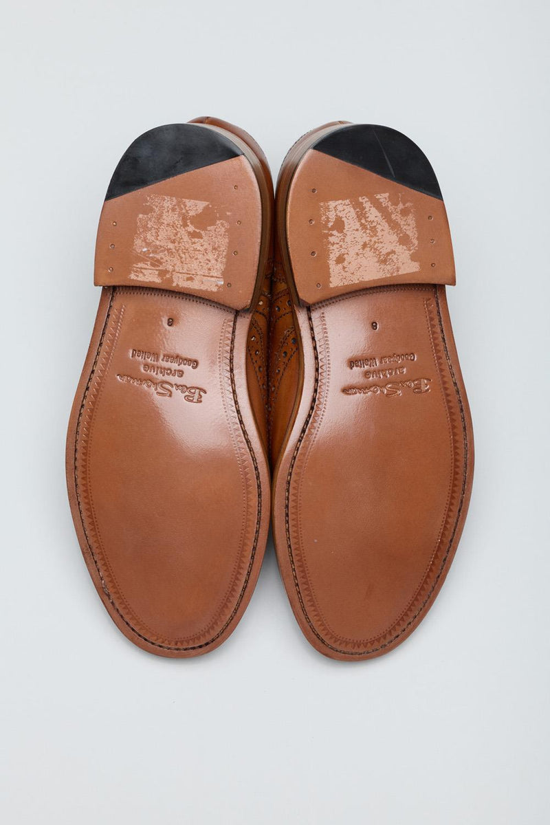 Ben Sherman Sugarman Brogue Chaussures En Cuir Marron À Lacets Pour Homme