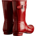 Hunter Original Short Gloss Bottes En Caoutchouc Rouges Pour Femme Style Militaire