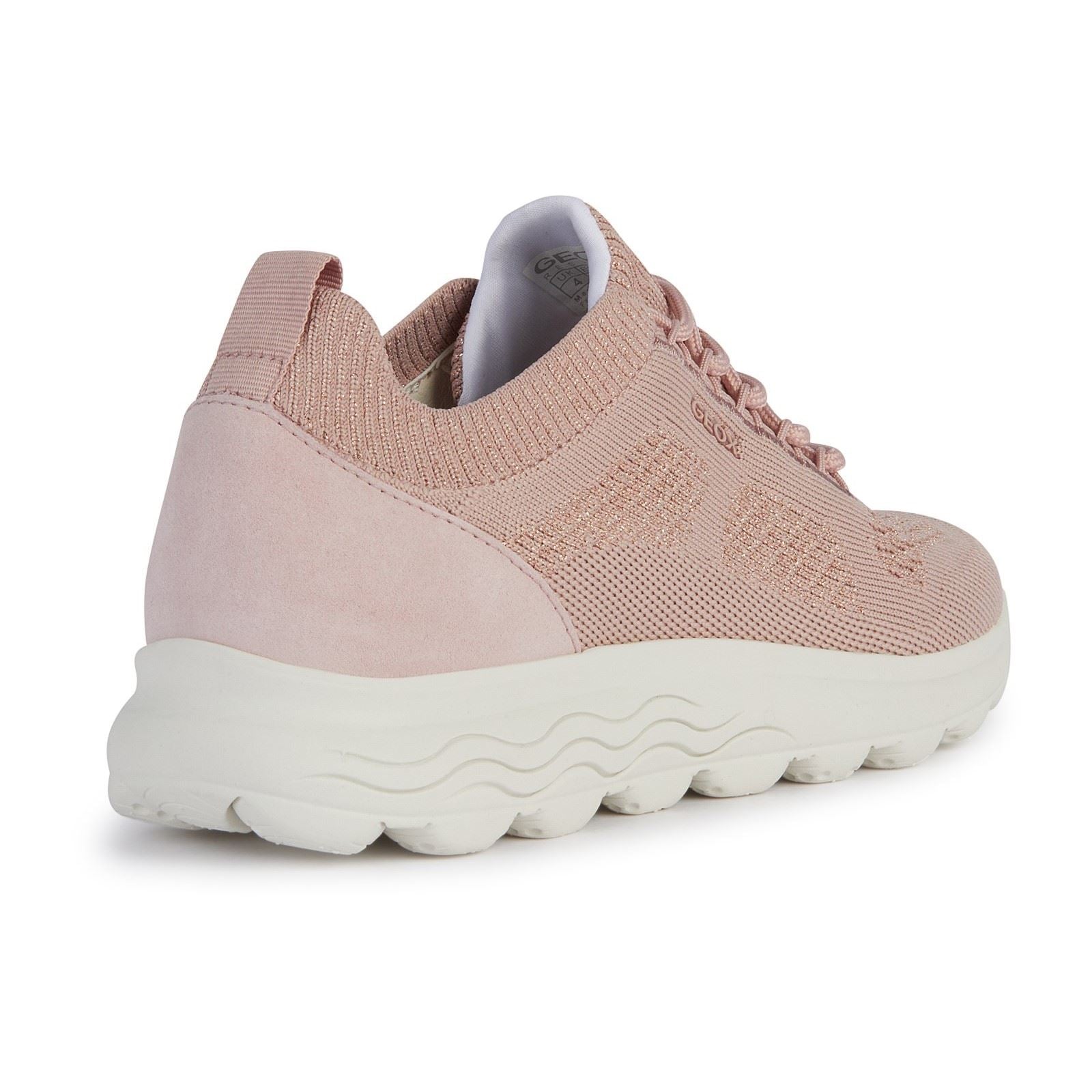 Geox D Spherica A Baskets En Cuir Pour Femmes De Couleur Rose Clair