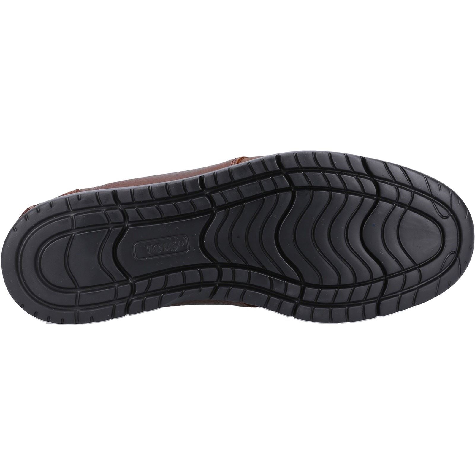 TOMS Navi Moc Chukka Bottines En Cuir Pour Hommes Marron