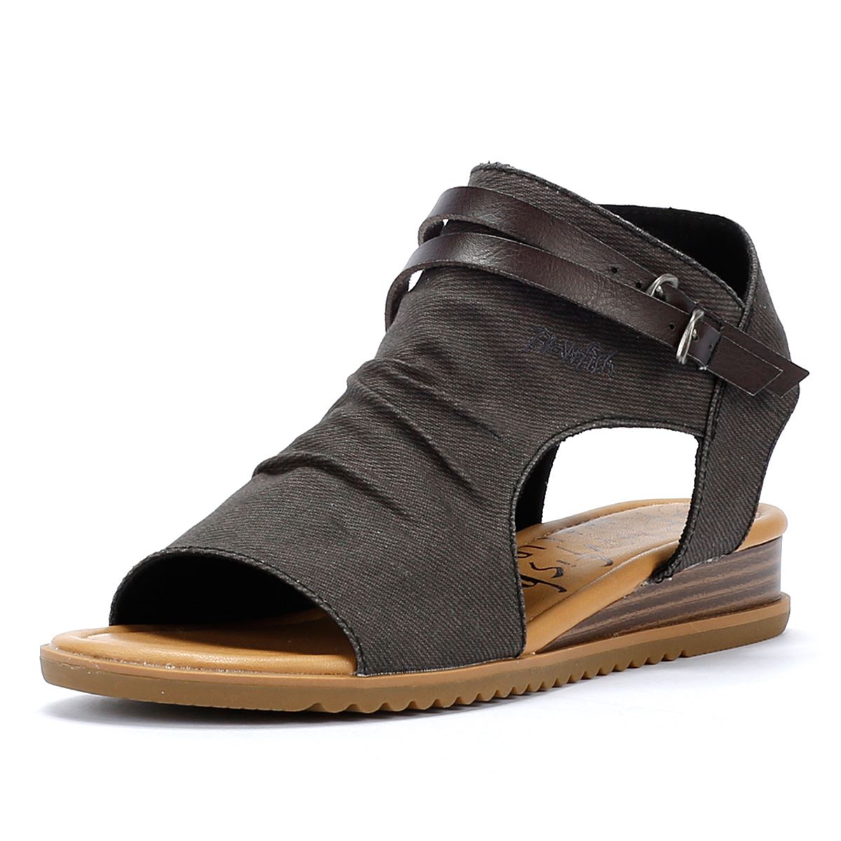 Blowfish Malibu Butterfly Denim Sandales En Denim Noir Pour Femmes