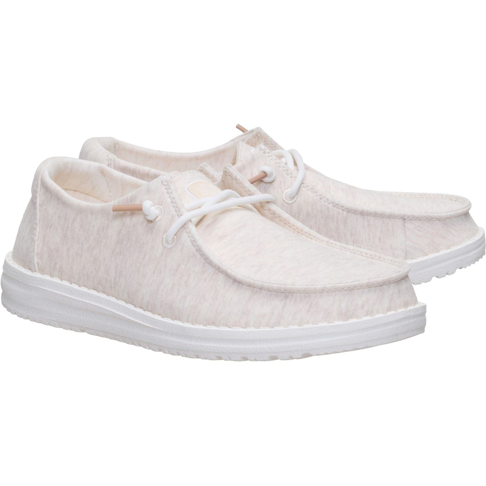 HEYDUDE Wendy Stretch Jersey Mocassins En Textiles Pour Femmes Couleur Avoine