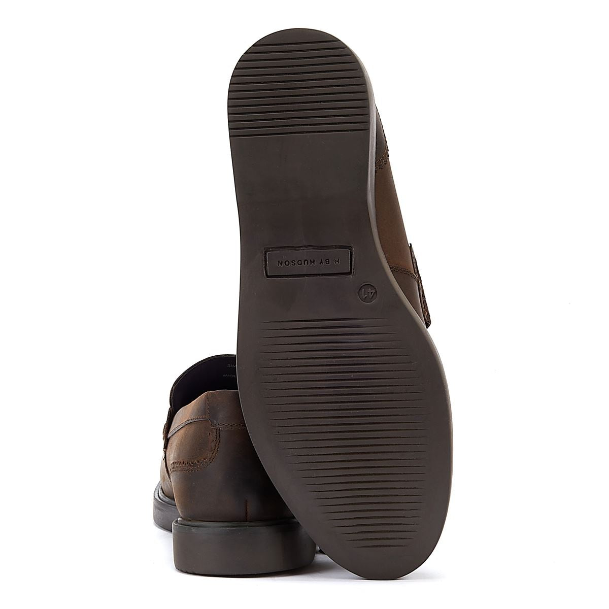 Hudson Mocassins Pour Hommes En Cuir Marron Cato Loafer Crazy