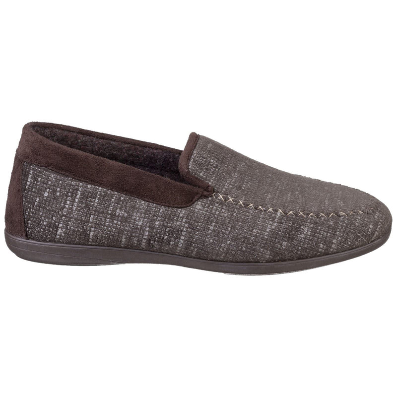 Cotswold Stanley Chaussons Pour Hommes En Microfibre Marron
