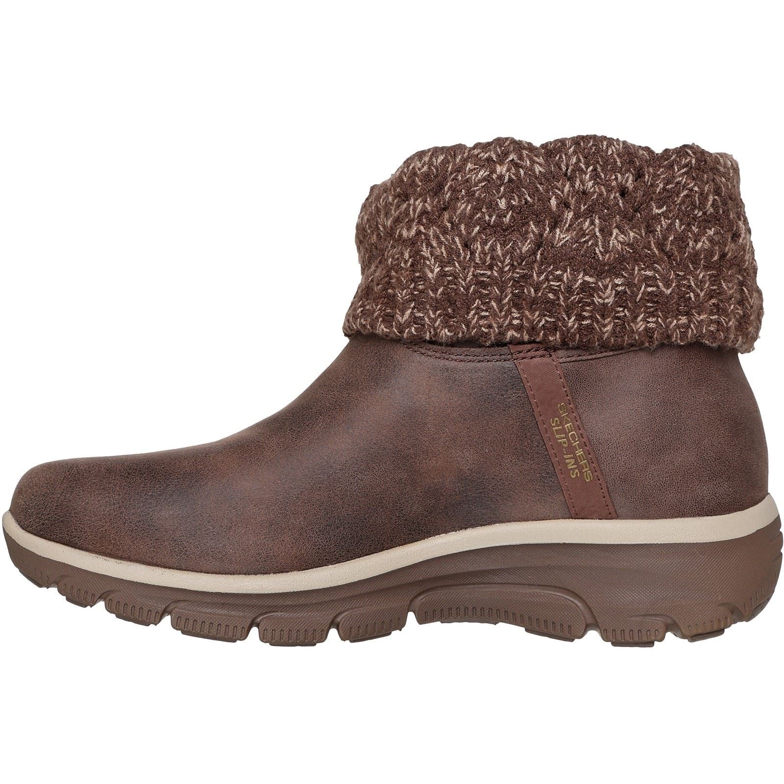 Skechers Easy Going Cozy Weather 2 Botte De Cheville D'Hiver En Chocolat Pour Femmes En Textile