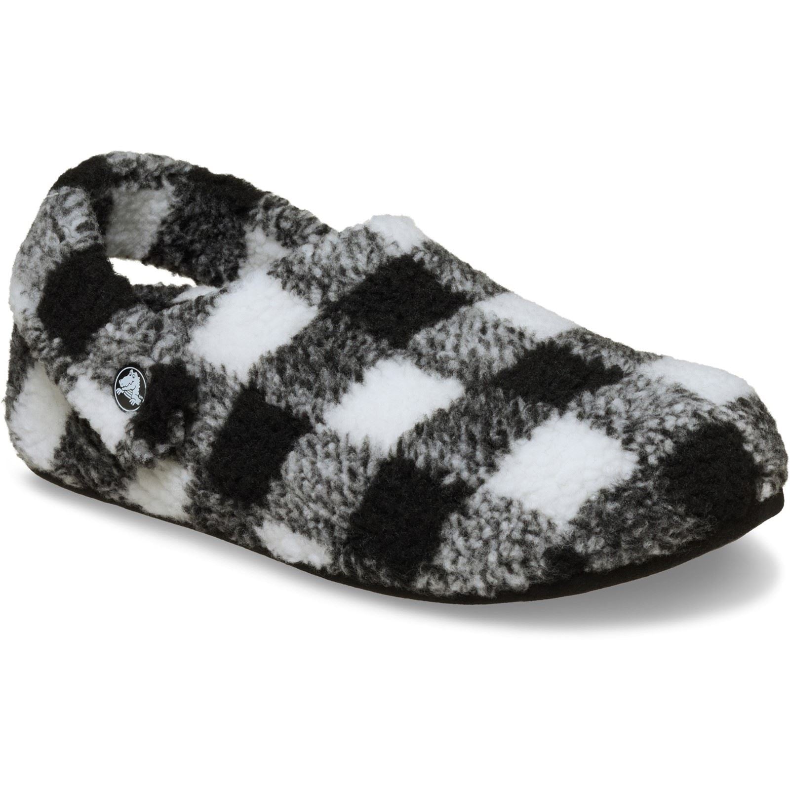 Crocs Classic Cozzzy Chaussons Noirs Et Blancs En Polyester Pour Hommes
