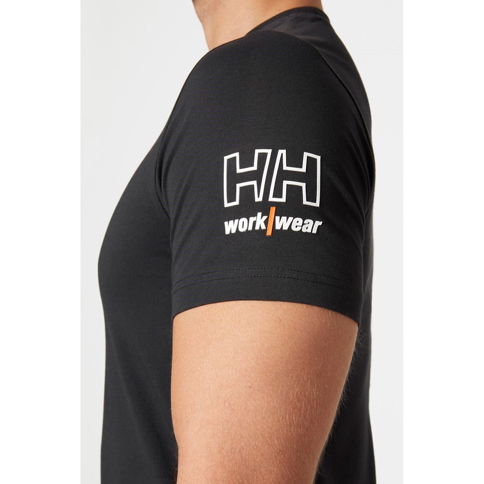 Helly Hansen Workwear Kensington T-Shirts À Manches Courtes Noirs En Coton Pour Hommes