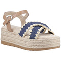 Hush Puppies Jemma Espadrille Sandales Pour Femmes En Polyuréthane Bleu Marine