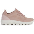 Geox D Spherica A Baskets En Cuir Pour Femmes De Couleur Rose Clair