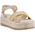 Hush Puppies Jemma Espadrille Sandales Plates Pour Femmes En Polyuréthane Couleur Beige