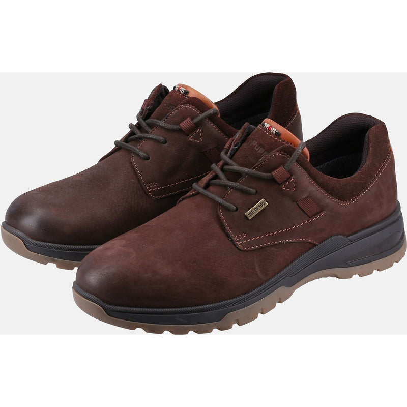 Hush Puppies Pele Chaussures À Lacets En Nubuck Marron Pour Hommes