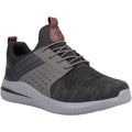 Skechers Delson 3.0 Cicada Wide Baskets Homme Noires/Grises En Textile