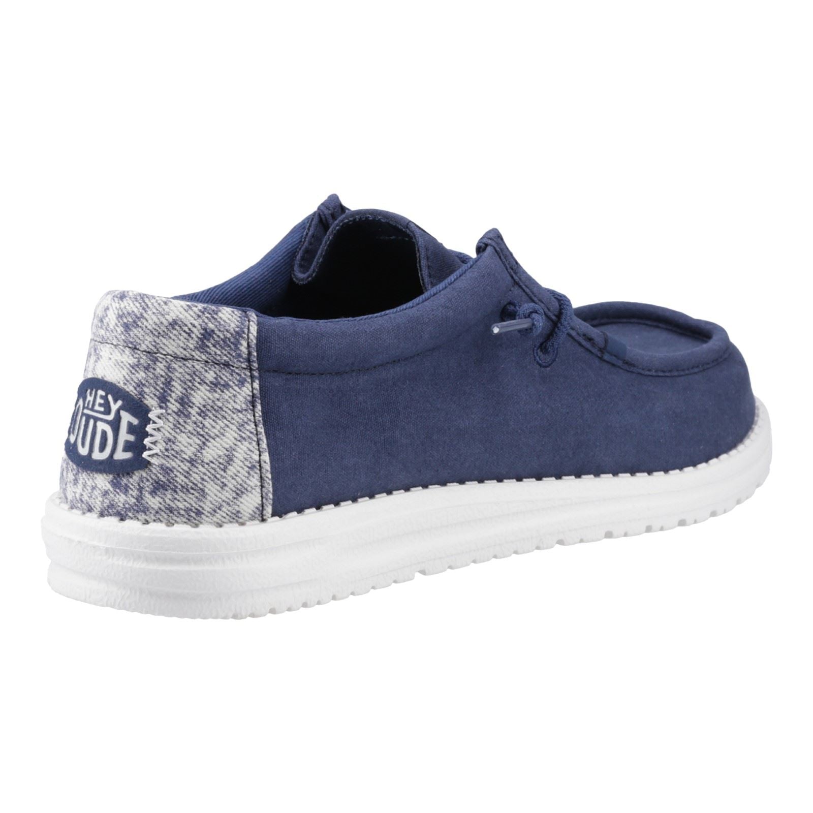HEYDUDE Wally Surf Wash Chaussures Mocassins En Velours Homme Bleu Marine
