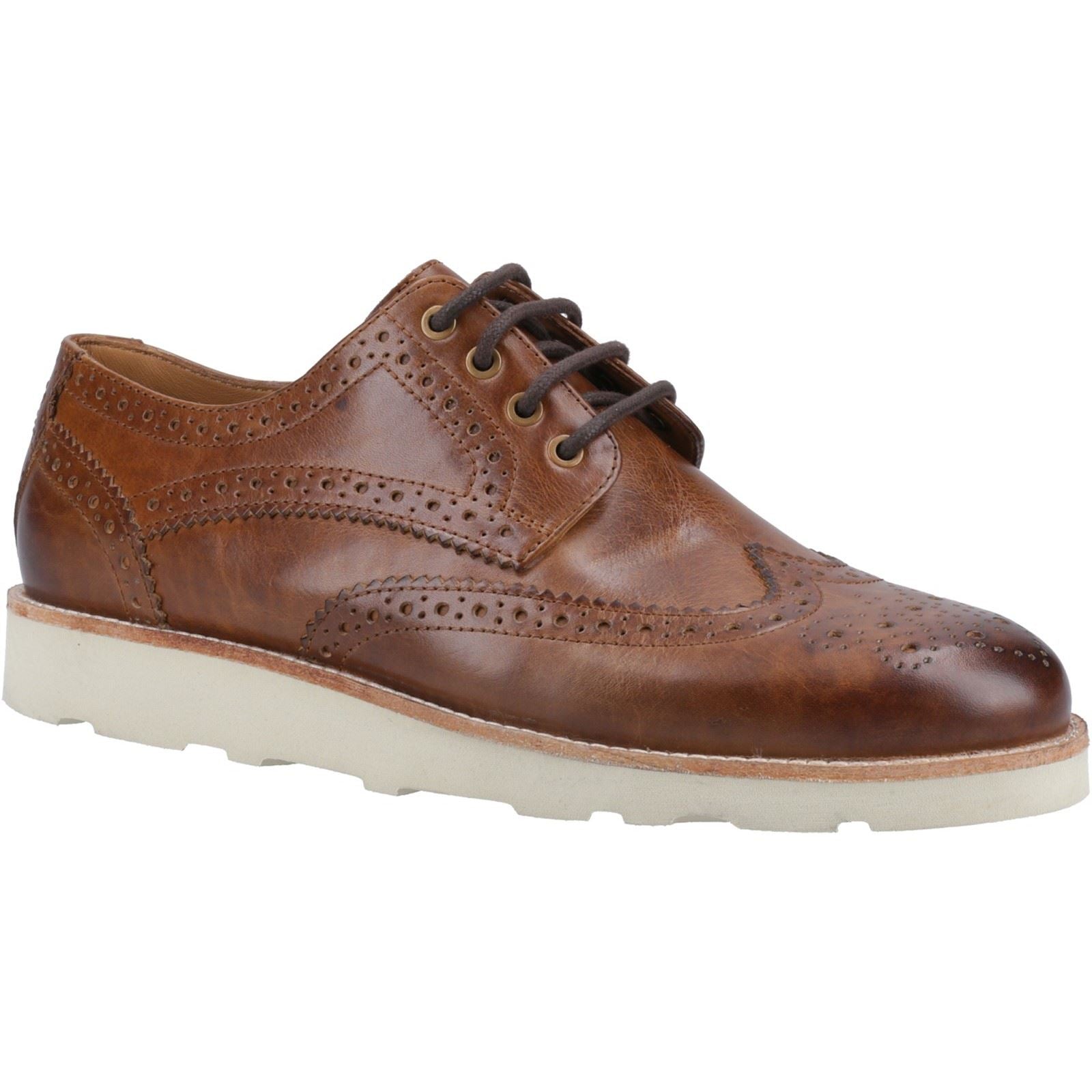 Hush Puppies Kendrick Chaussures Richelieu Homme En Cuir Marron Clair